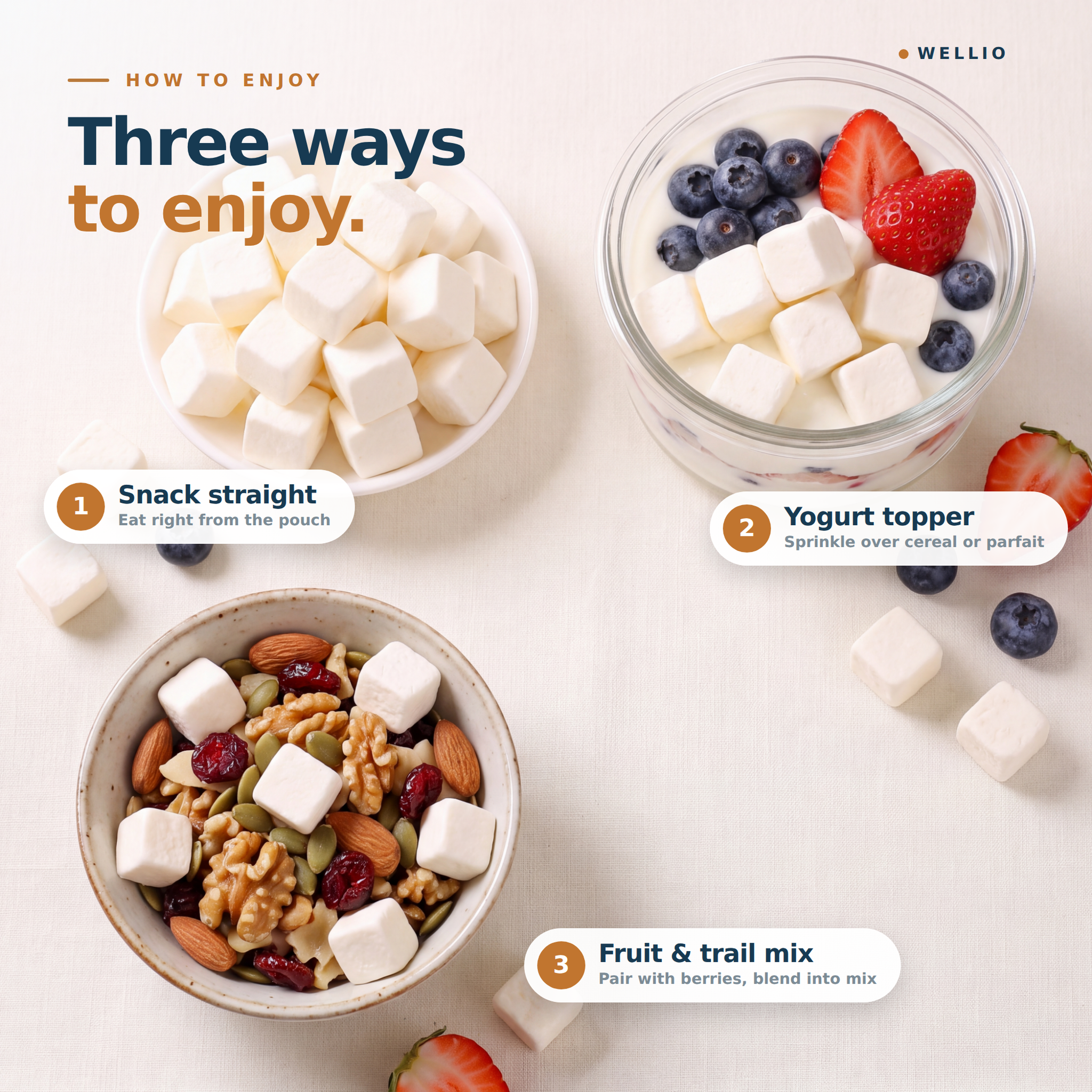 Wellio Freeze-Dried White Yogurt Bites
