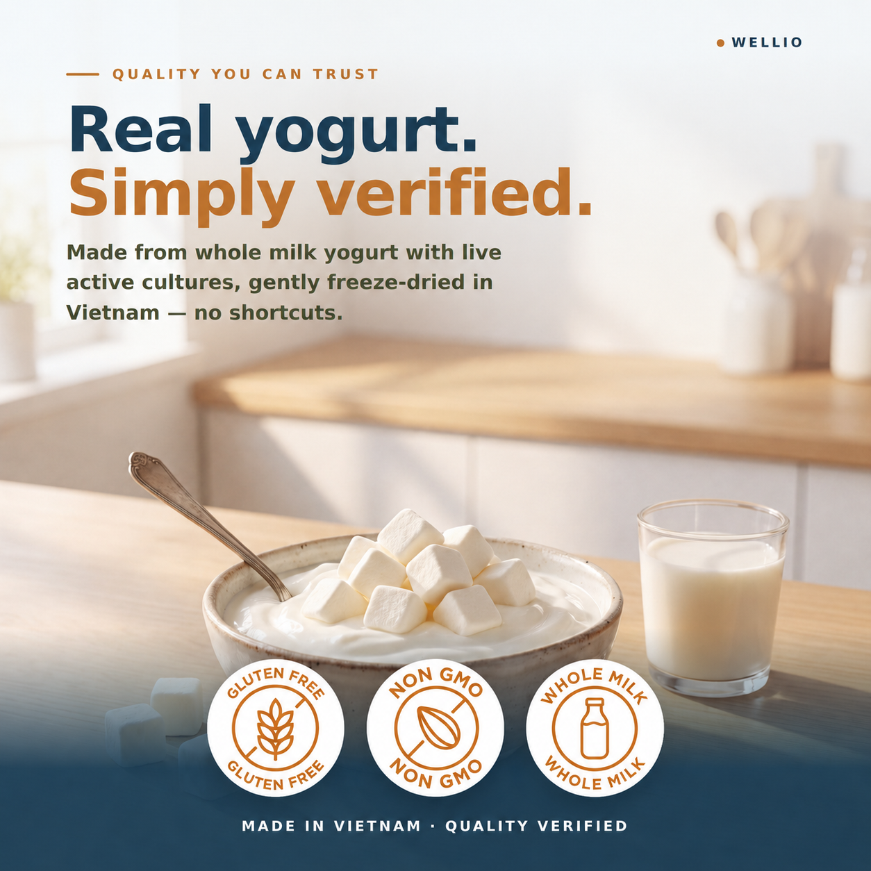 Wellio Freeze-Dried White Yogurt Bites