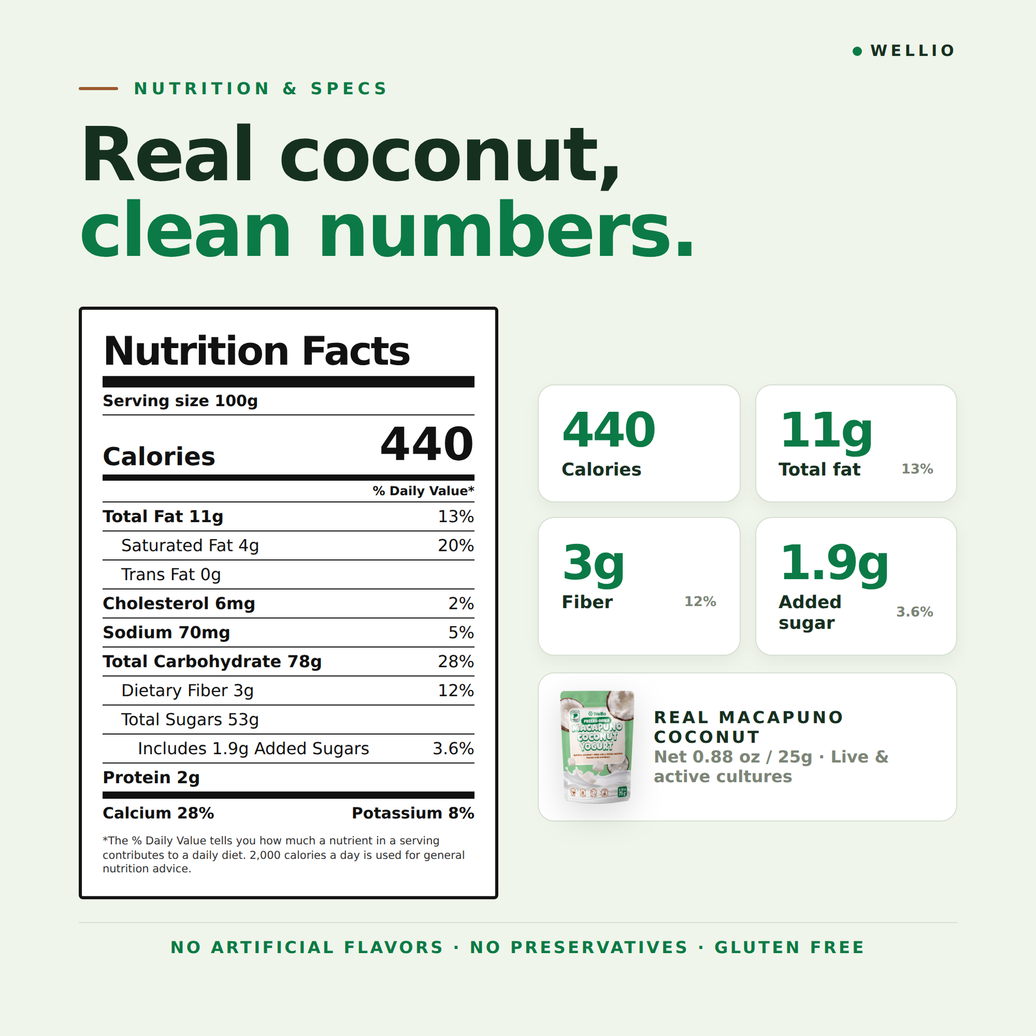 Wellio Freeze-Dried Macapuno Coconut Yogurt Bites