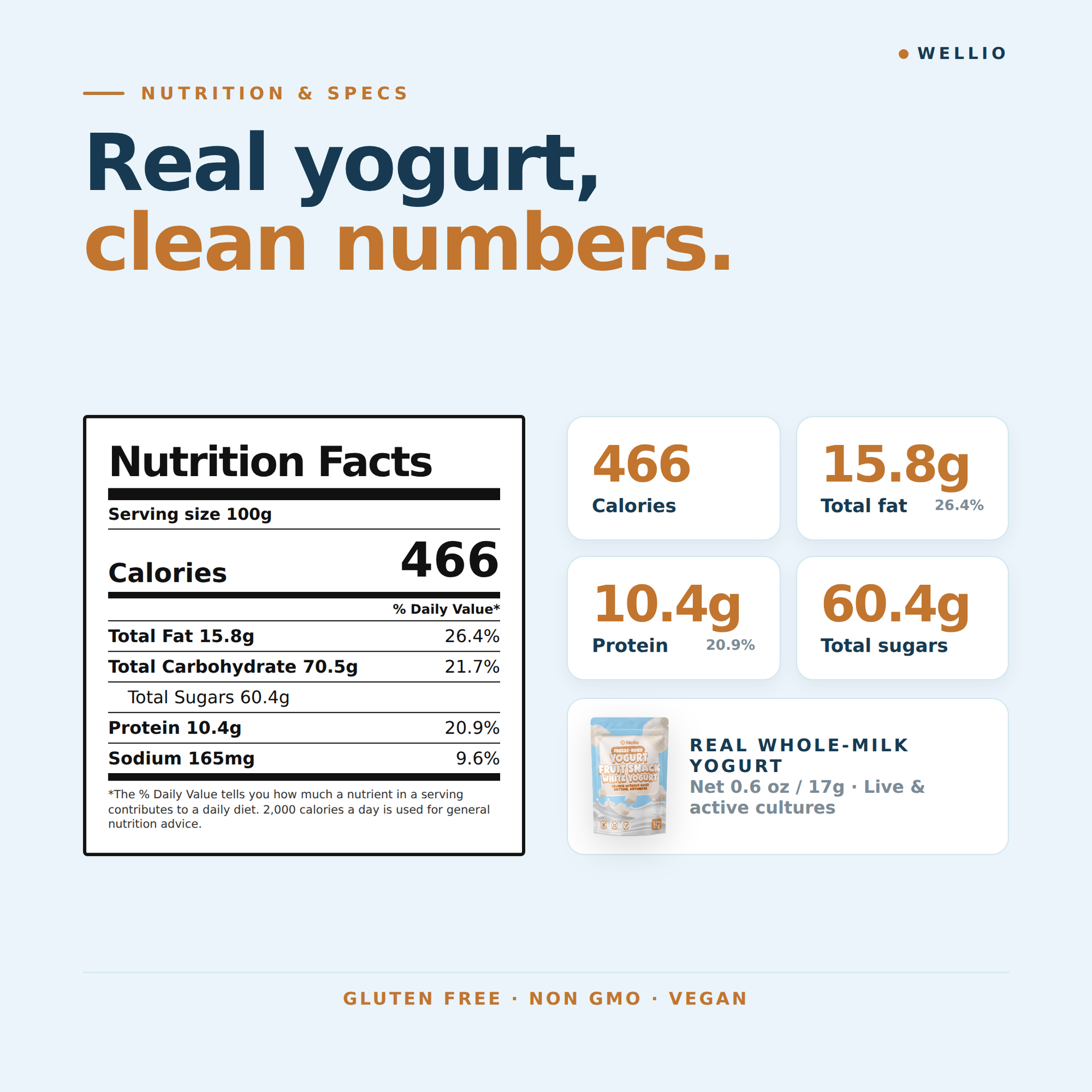 Wellio Freeze-Dried White Yogurt Bites