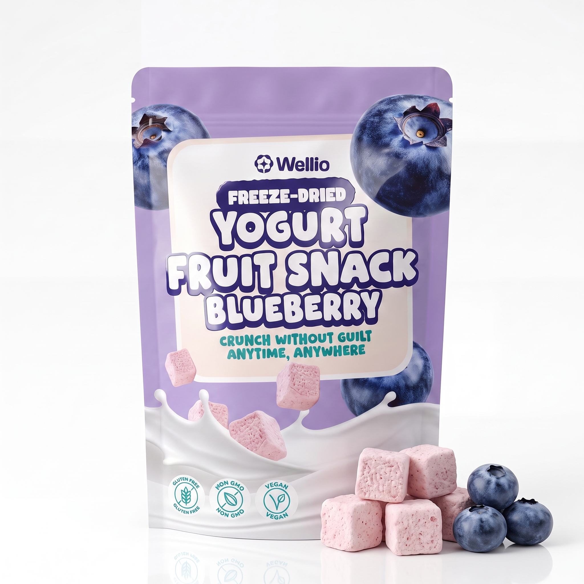Wellio Freeze-Dried Blueberry Yogurt Bites