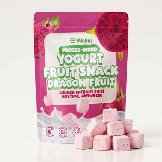 Wellio Freeze-Dried Dragon Fruit Yogurt Bites