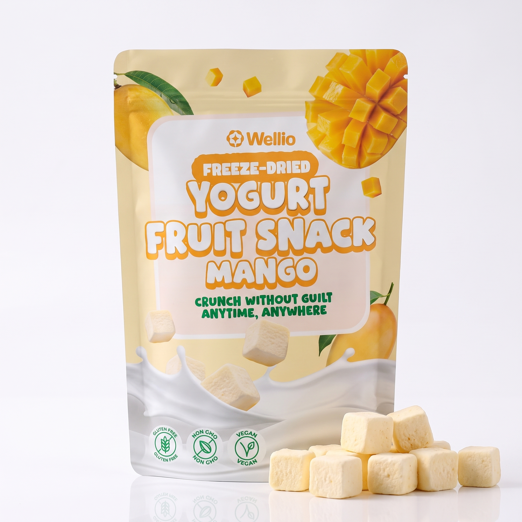 Wellio Freeze-Dried Mango Yogurt Bites