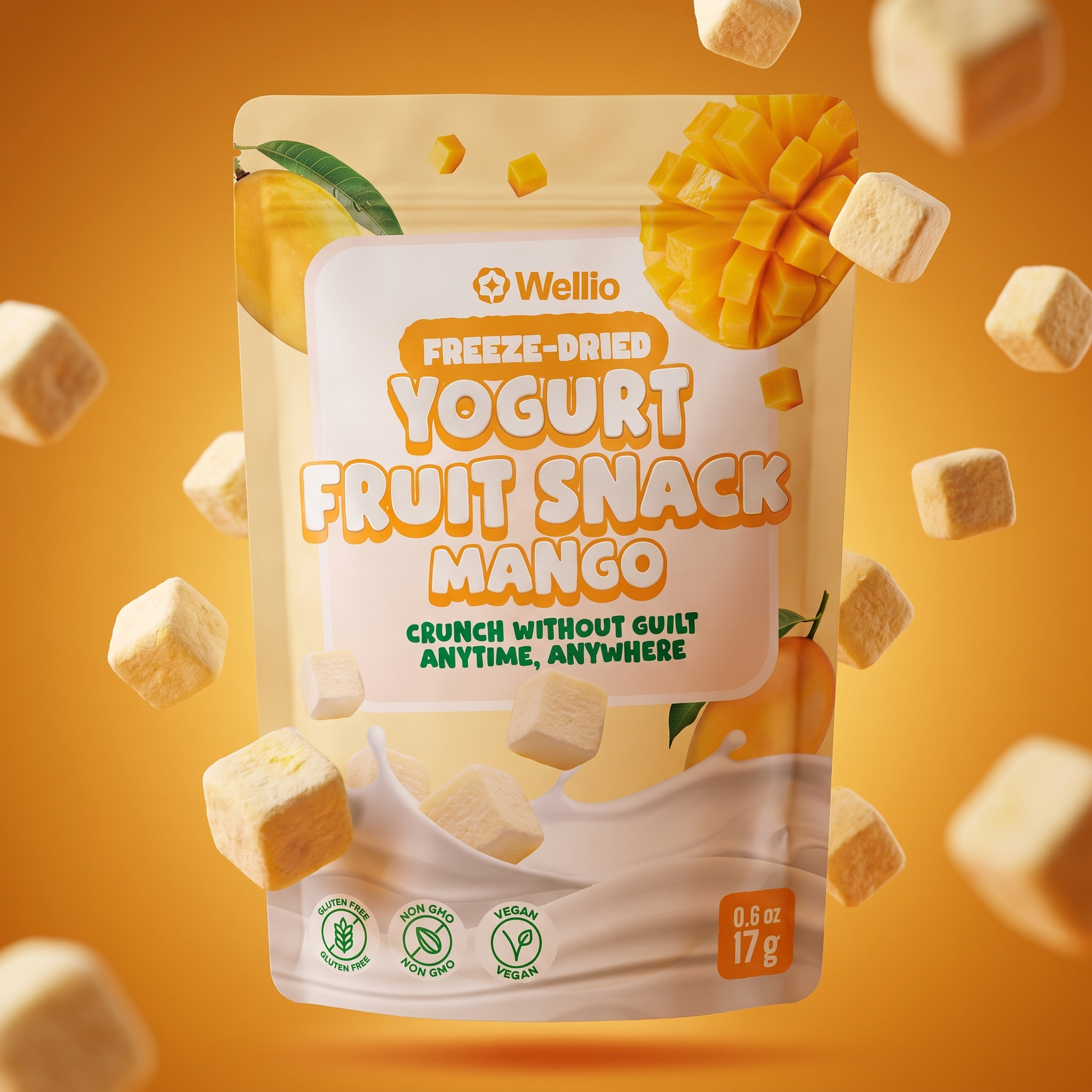 Wellio Freeze-Dried Mango Yogurt Bites