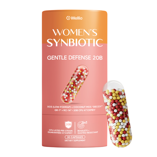 Daily Women’s Synbiotic - 20B CFU Probiotic + XOS Prebiotic & Coconut MOS for Gut & Vaginal Balance; GR-1® & RC-14®