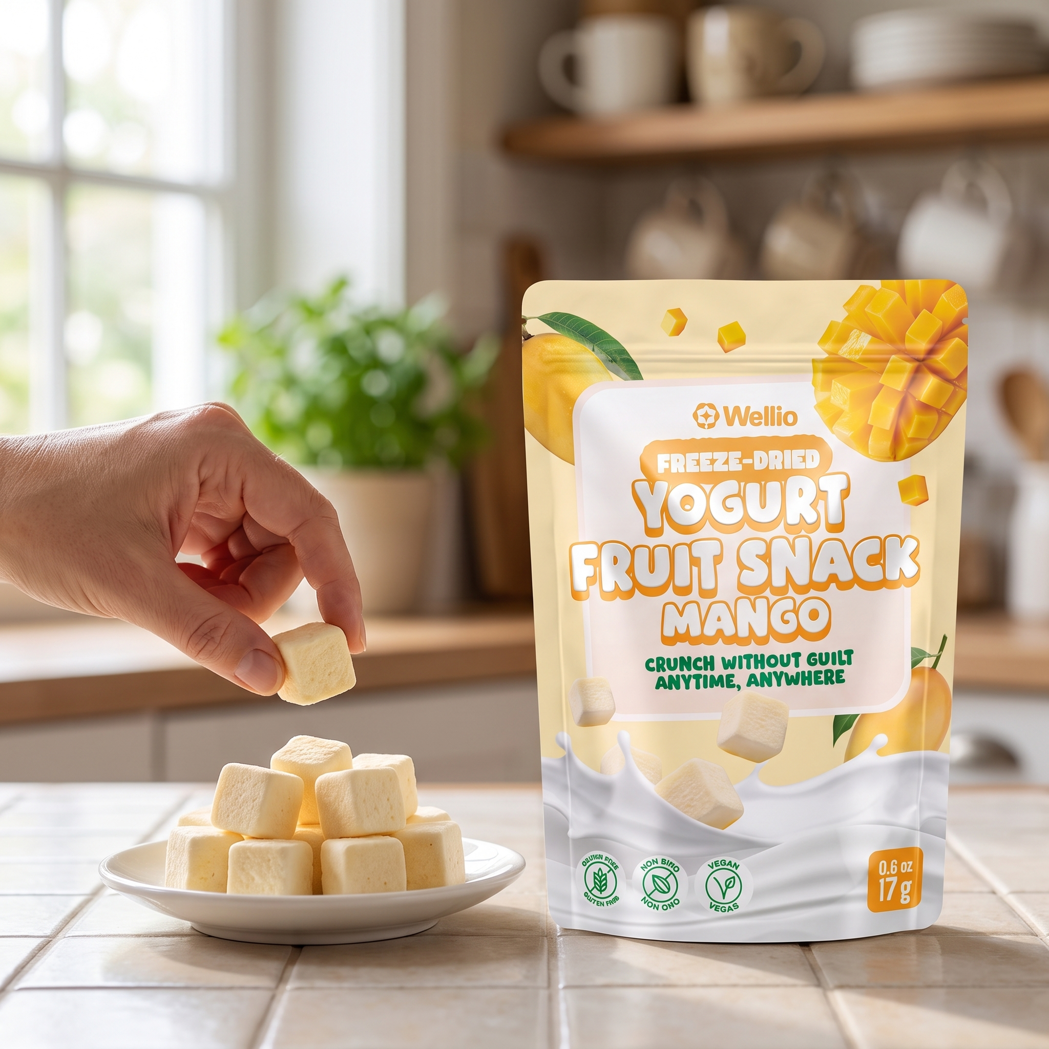 Wellio Freeze-Dried Mango Yogurt Bites