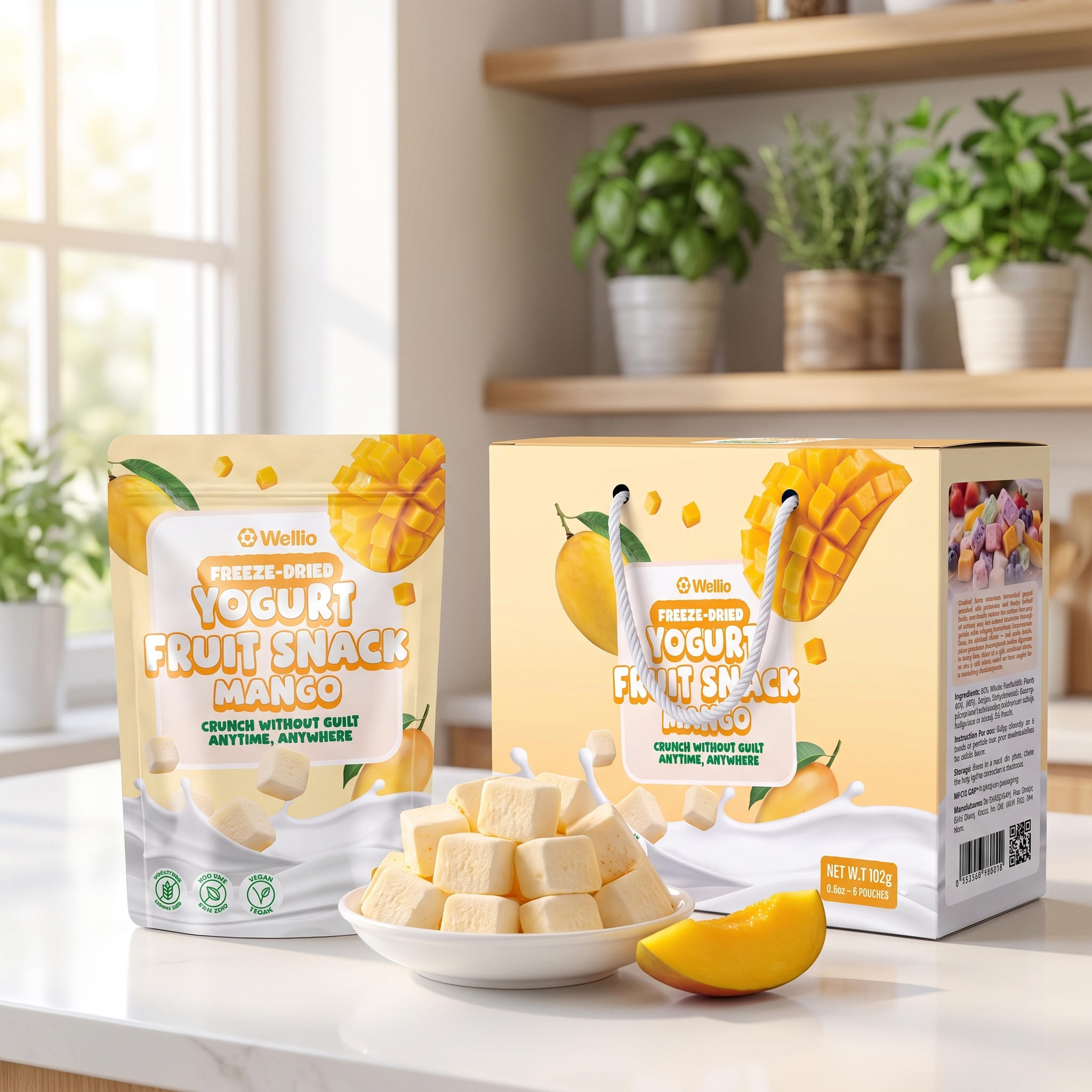 Wellio Freeze-Dried Mango Yogurt Bites