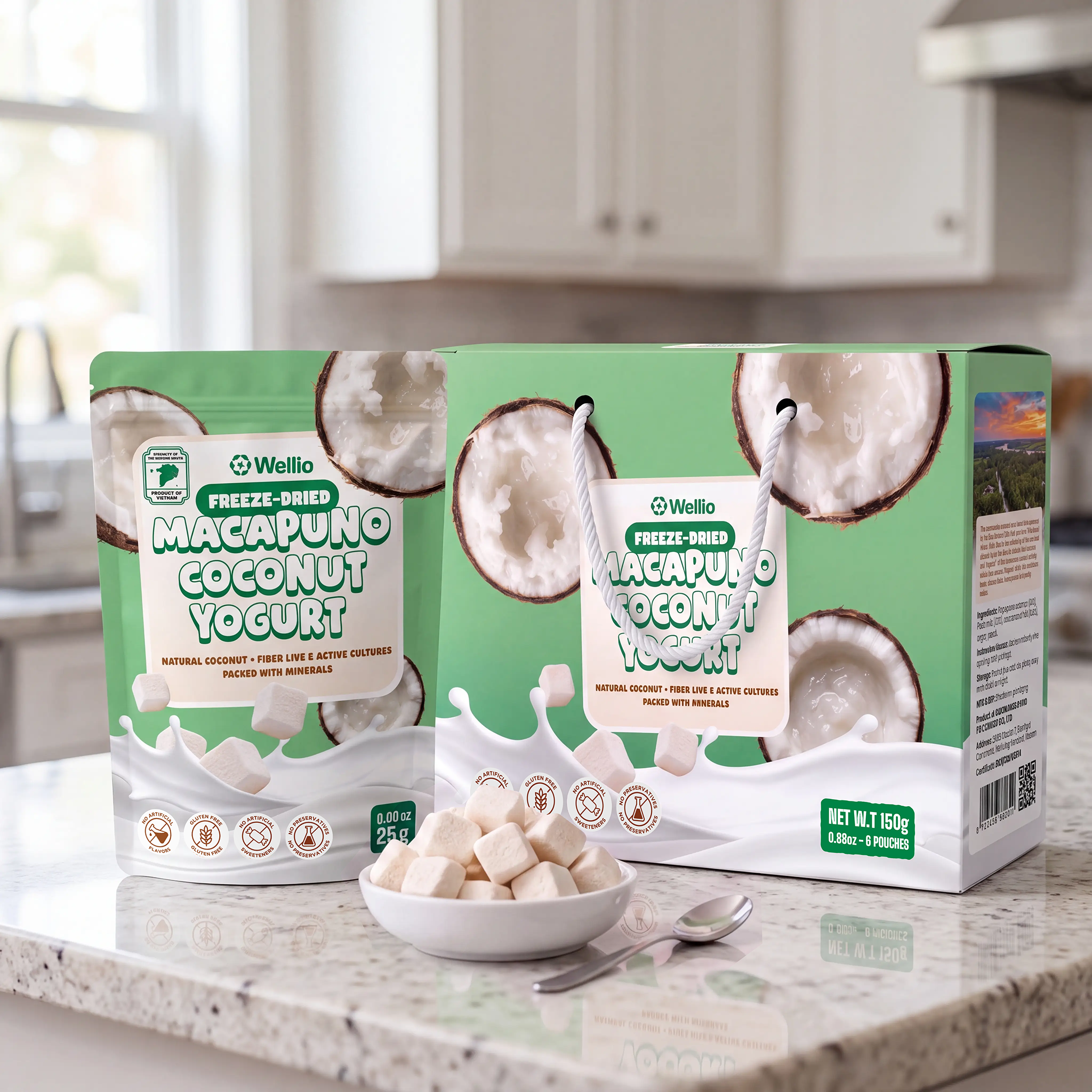 Wellio Freeze-Dried Macapuno Coconut Yogurt Bites