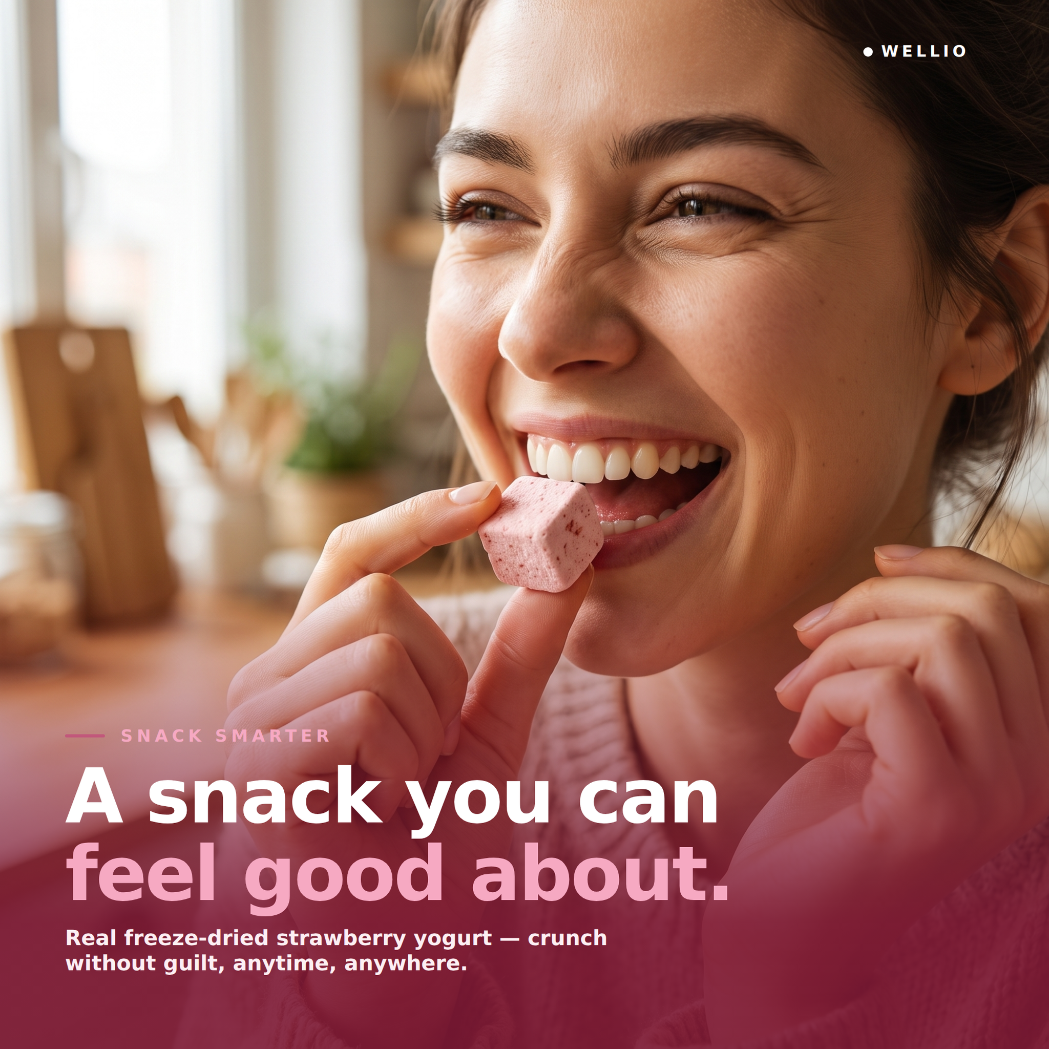 Wellio Freeze-Dried Strawberry Yogurt Bites