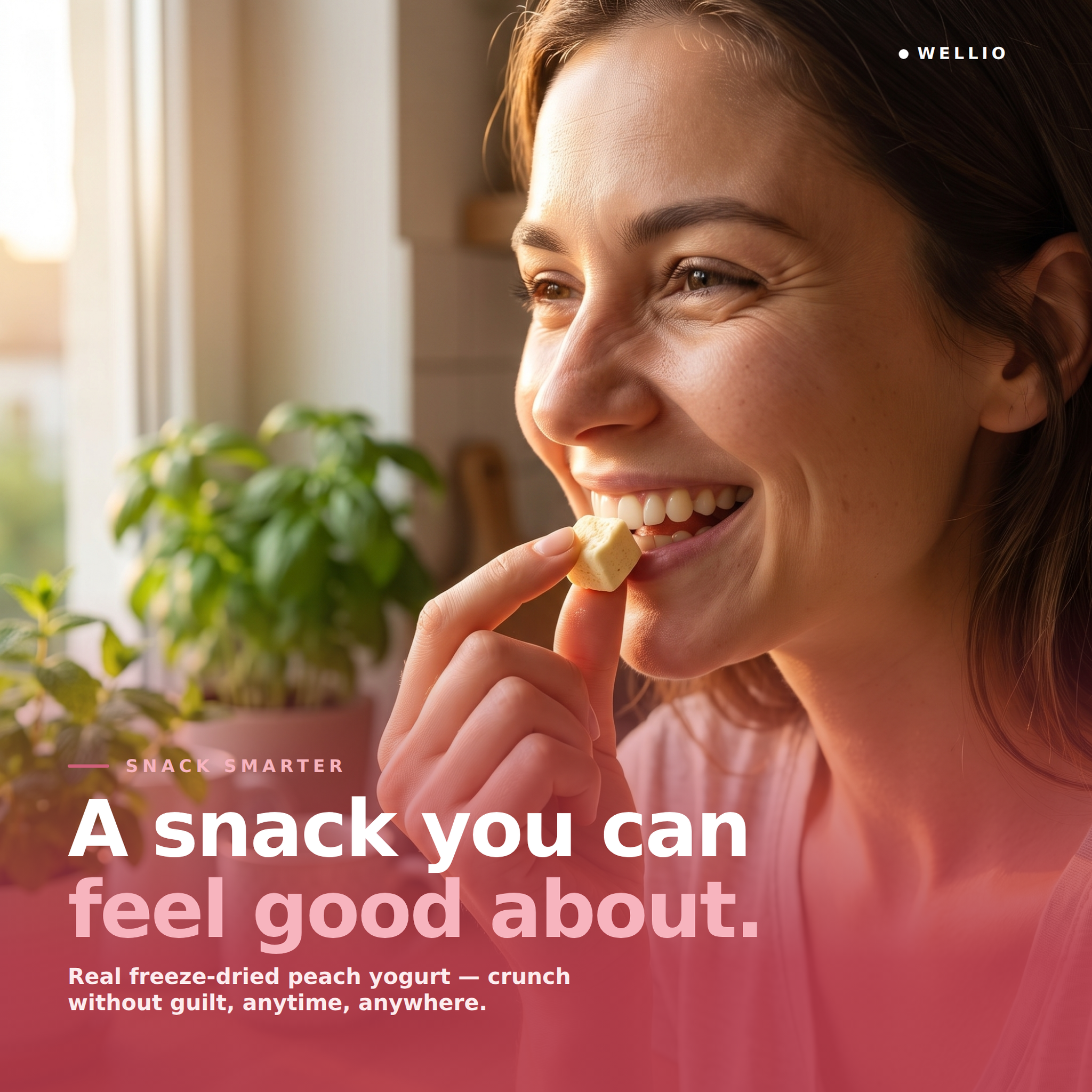 Wellio Freeze-Dried Peach Yogurt Bites