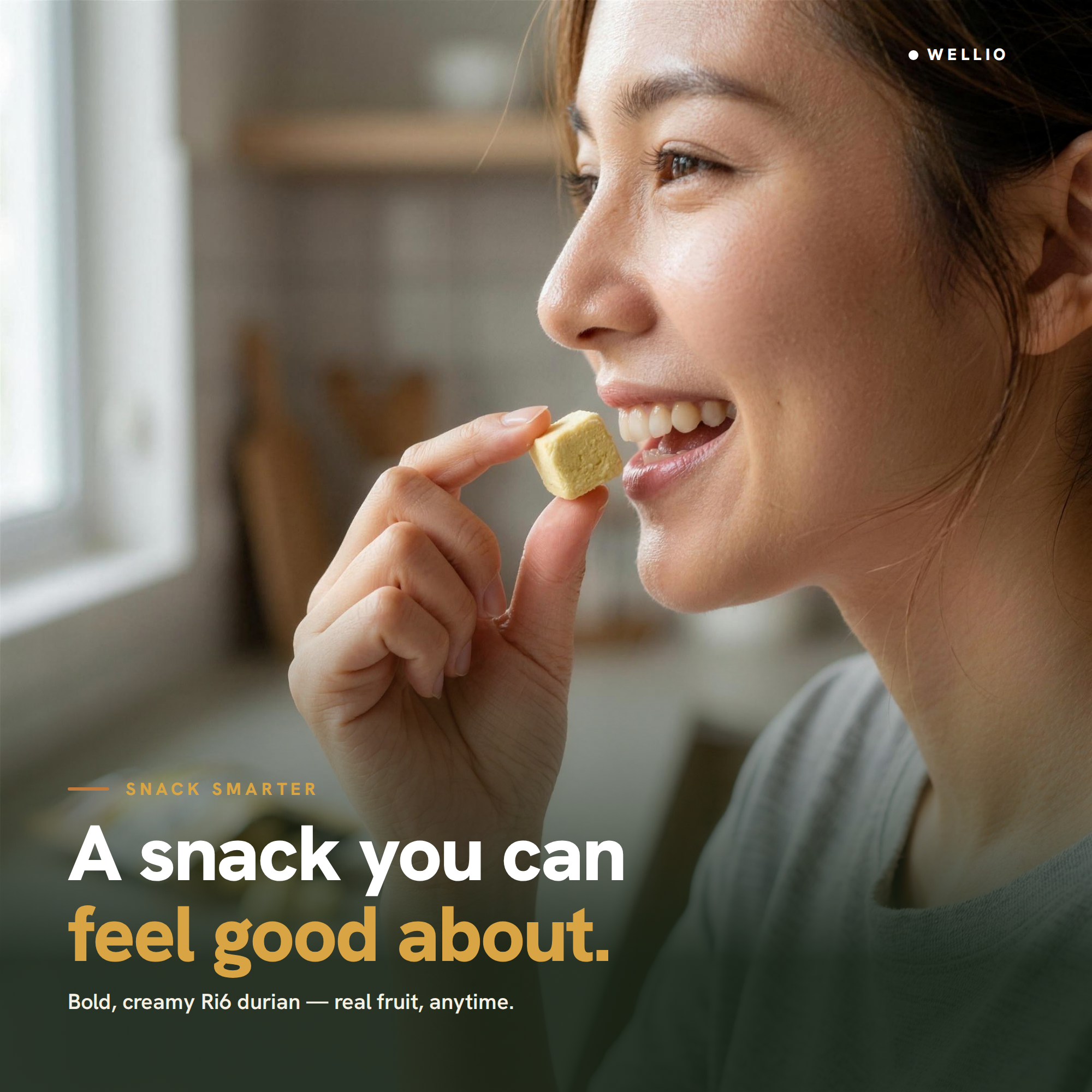 USDA Organic Freeze-Dried Premium Ri6 Durian Fruit Snacks - 100% Real Single-Origin Vietnamese Durian, No Added Sugar, No Oil, Gluten-Free & Vegan, 1.5 oz (42g)