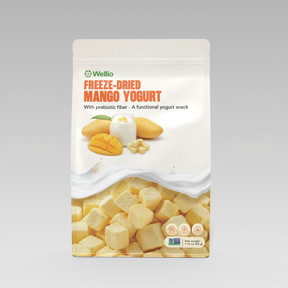 Freeze-Dried Mango Yogurt Bites – Crunchy No-Added-Sugar Dessert Snack with Prebiotic Fiber
