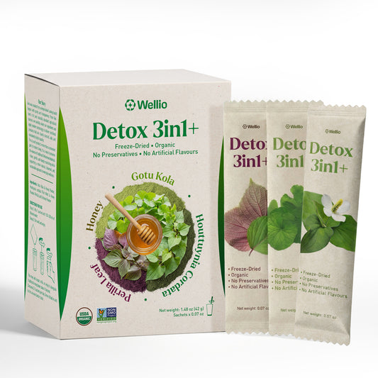 Organic Green Detox 3-in-1+ Powder Sticks | Freeze-Dried Vietnamese Superfoods with Honey