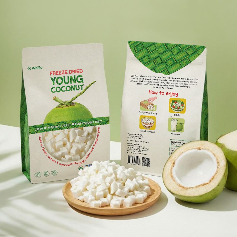 Premium Freeze-Dried Young Coconut – 100% Pure, No Added Sugar