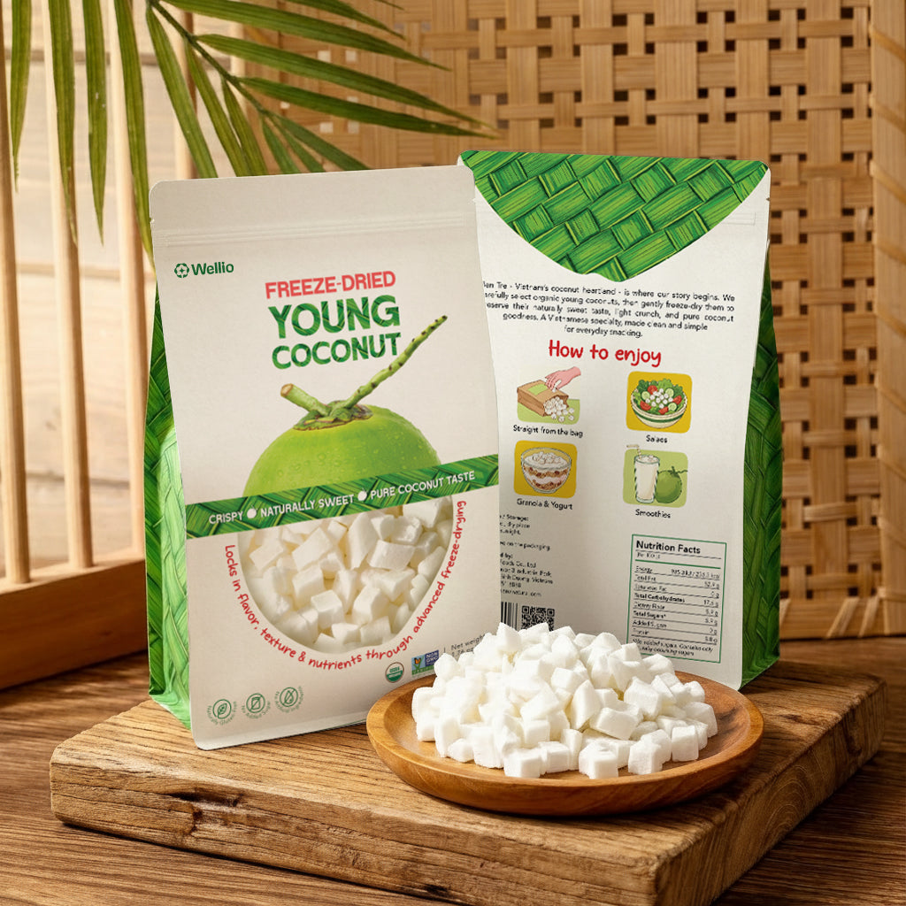 Premium Freeze-Dried Young Coconut – 100% Pure, No Added Sugar