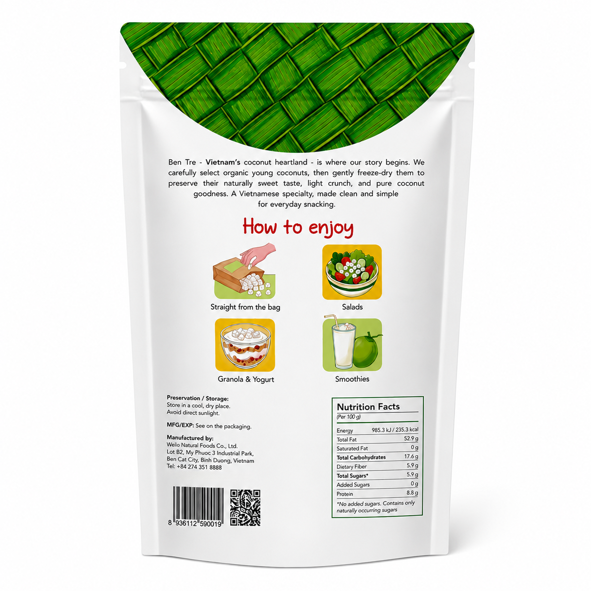 Premium Freeze-Dried Coconut – 100% Pure, No Added Sugar