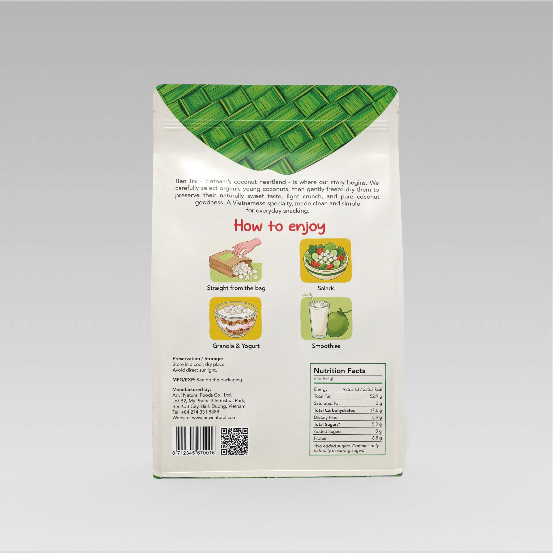 Premium Freeze-Dried Young Coconut – 100% Pure, No Added Sugar