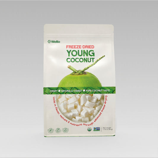 Freeze Dried Young Coconut - 100% Real Coconut, No Sugar Added, Crunchy Tropical Snack, Keto & Vegan Friendly, Non-GMO