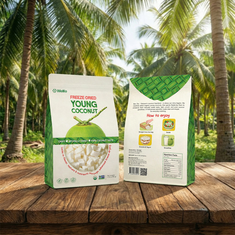 Premium Freeze-Dried Young Coconut – 100% Pure, No Added Sugar