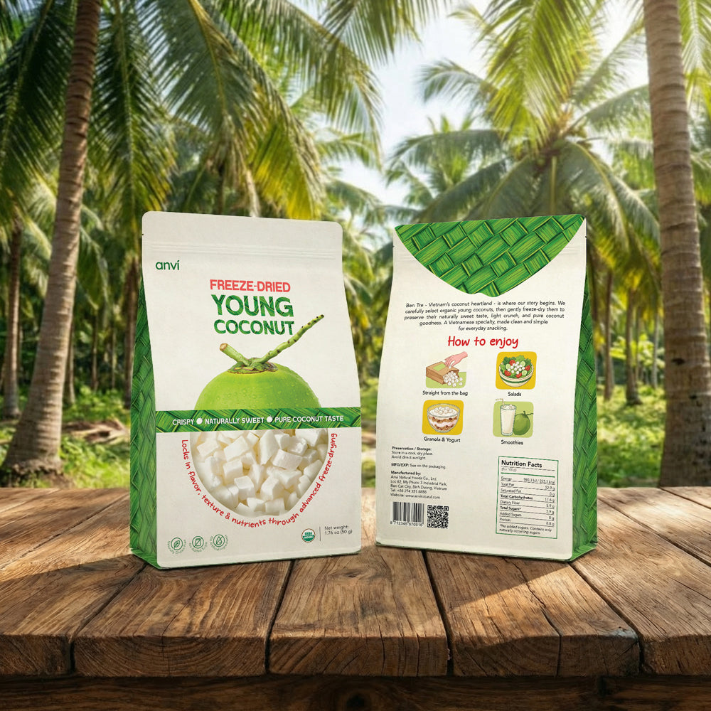 Premium Freeze-Dried Young Coconut – 100% Pure, No Added Sugar, Keto& Vegan Friendly