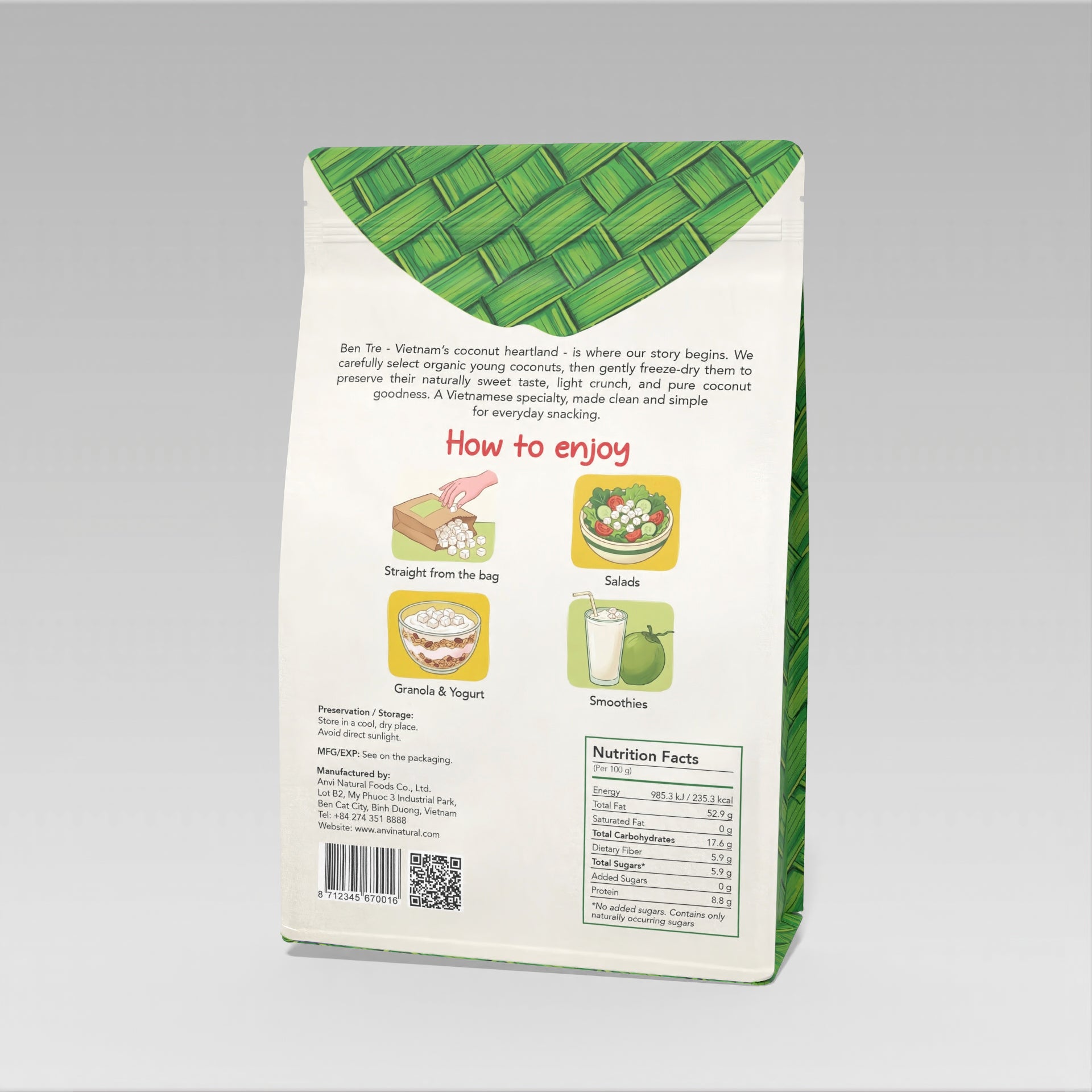 Premium Freeze-Dried Young Coconut – 100% Pure, No Added Sugar