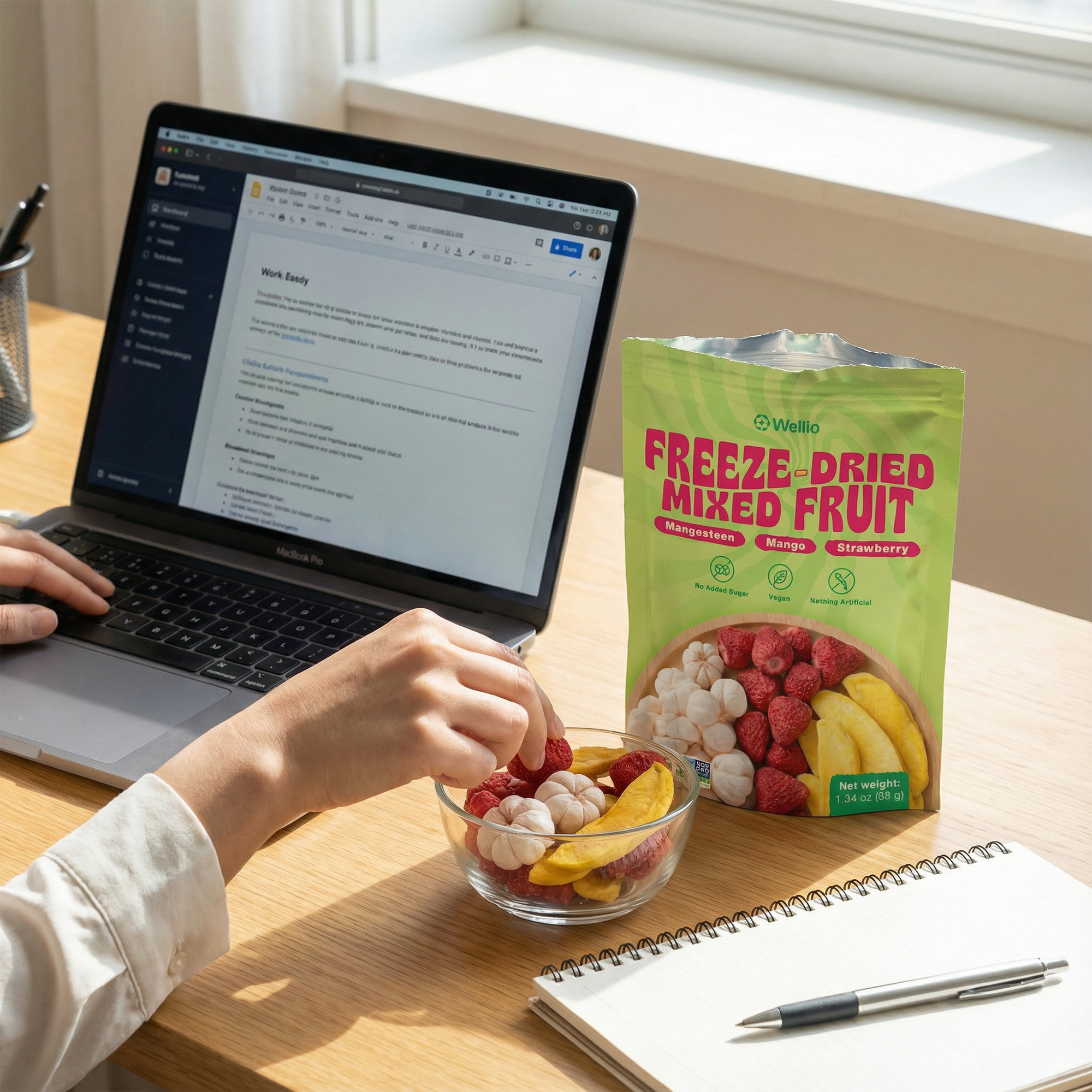 Clean Snacking Tropical Mix (Mango • Mangosteen • Strawberry) | 100% Real Fruit, Freeze-Dried Crunchy Snack