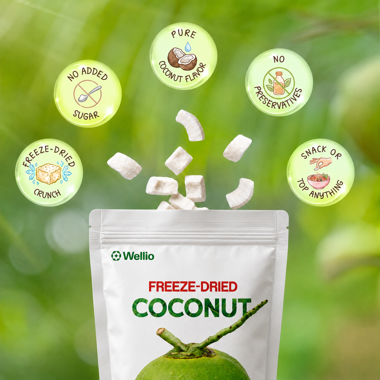 Premium Freeze-Dried Coconut – 100% Pure, No Added Sugar