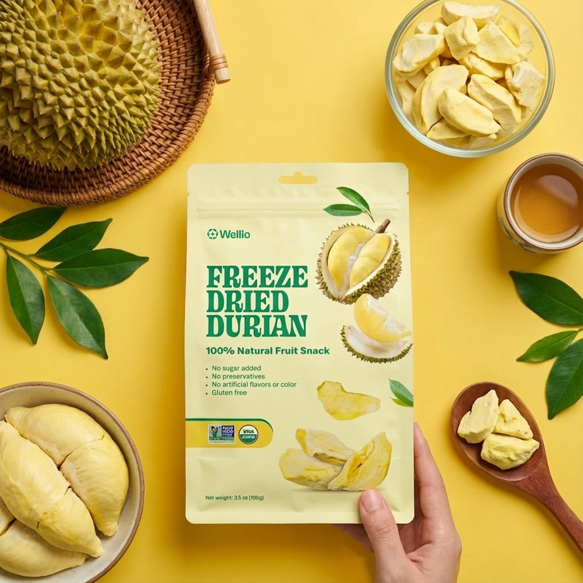 Freeze-Dried Durian: The Crunchy "King of Fruits" – Authentic Taste of Vietnam (Non-GMO & Nutrient Rich)