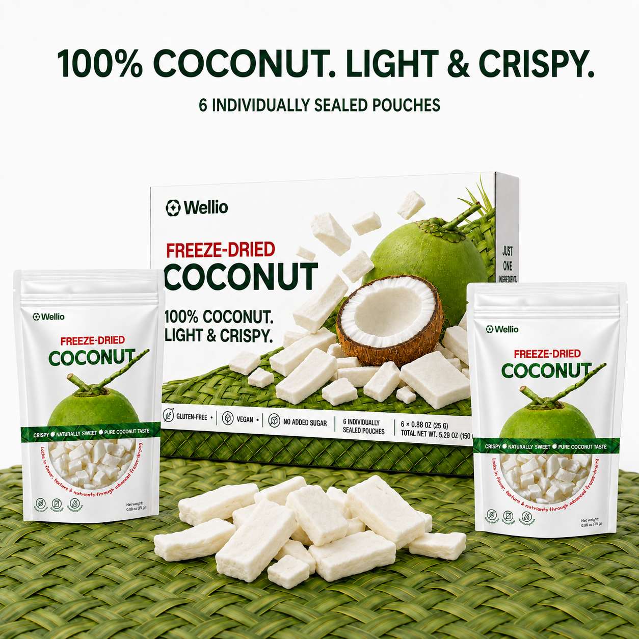 Premium Freeze-Dried Coconut – 100% Pure, No Added Sugar, Keto & Vegan Friendly
