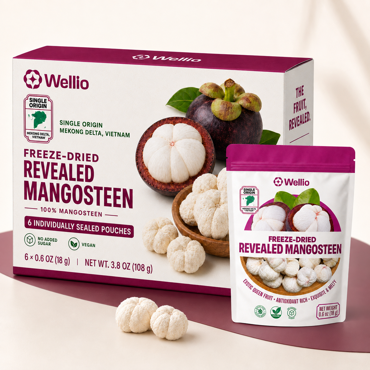 Organic Freeze-Dried Mangosteen – 100% Pure Whole Fruit Snacks, No Added Sugar, Rich in Xanthone Antioxidants