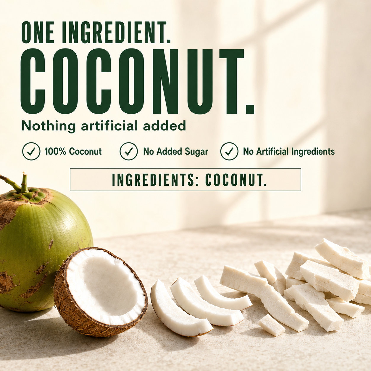Premium Freeze-Dried Coconut – 100% Pure, No Added Sugar, Keto & Vegan Friendly