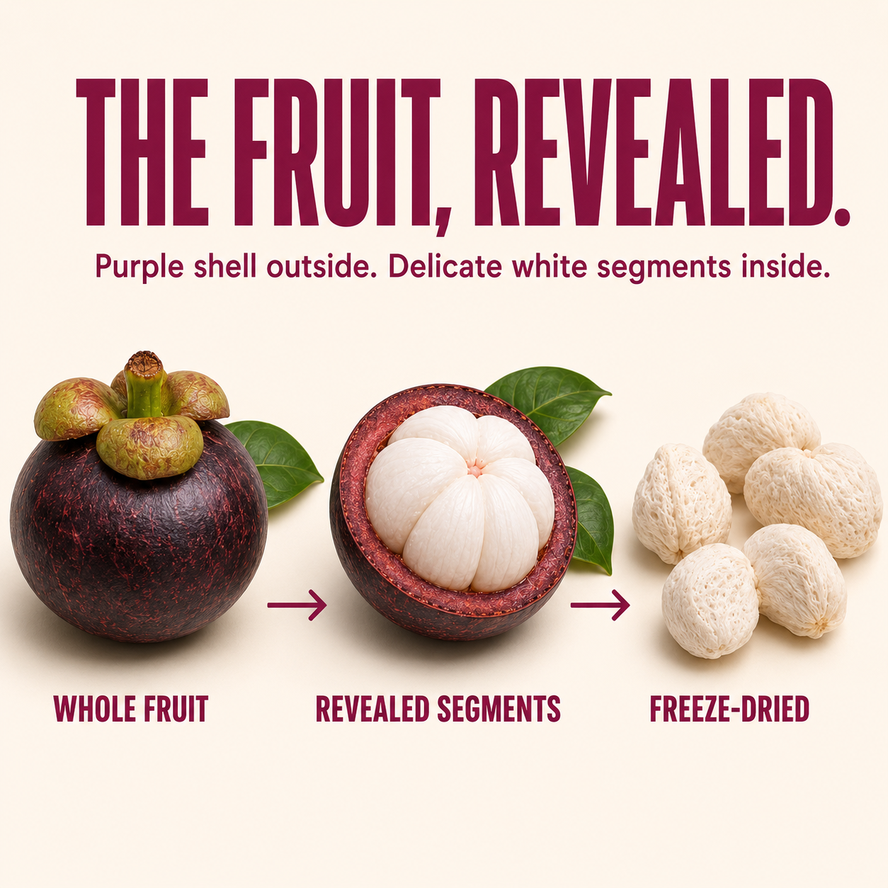 Organic Freeze-Dried Mangosteen – 100% Pure Whole Fruit Snacks, No Added Sugar, Rich in Xanthone Antioxidants