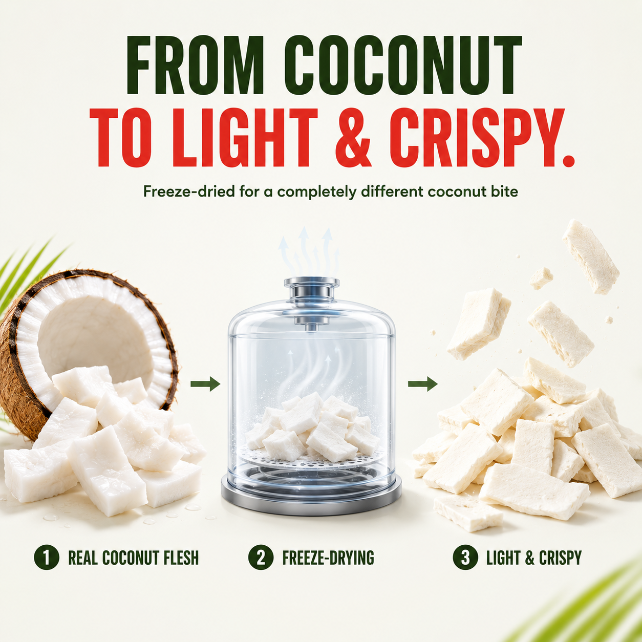 Premium Freeze-Dried Coconut – 100% Pure, No Added Sugar, Keto & Vegan Friendly