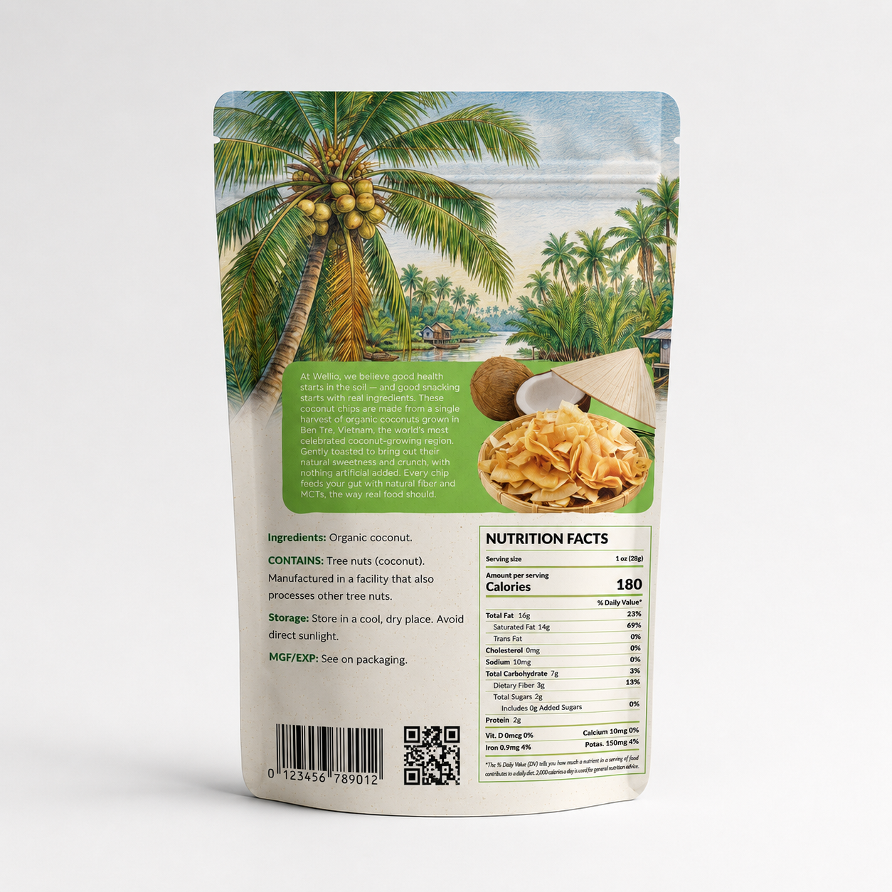 Organic Toasted Coconut Chips, No Added Sugar Clean Label Snack, Keto & Vegan