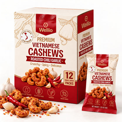 Friends sharing Wellio chili garlic cashews